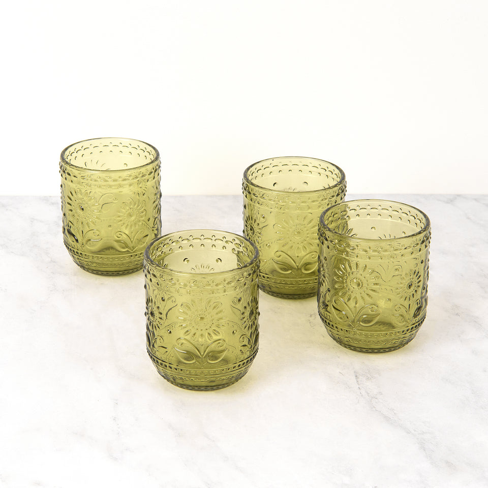 Embossed Drinking Glass