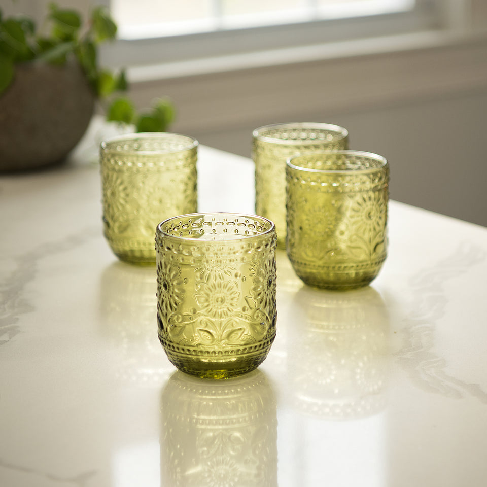 Embossed Drinking Glass