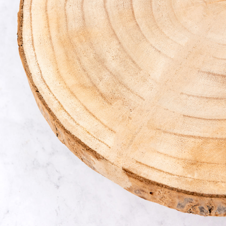 Paulownia Wood Slice Serving Pedestal