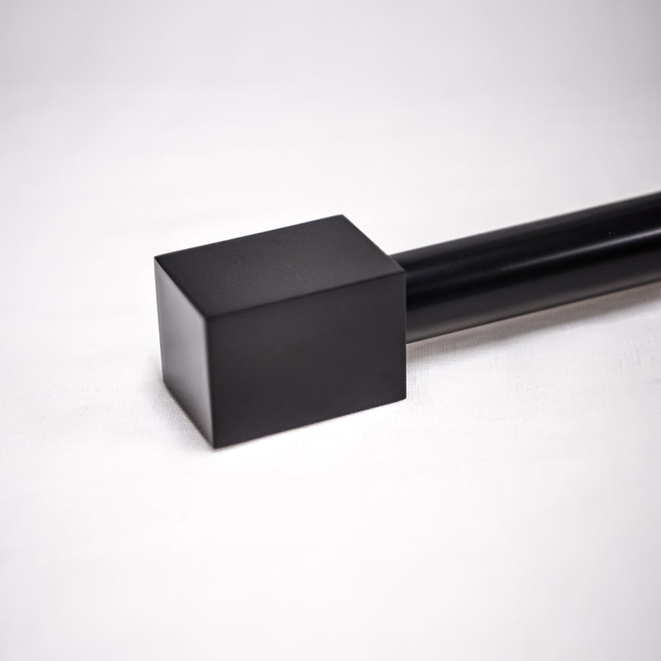 Cuboid Finial Metal Curtain Rod