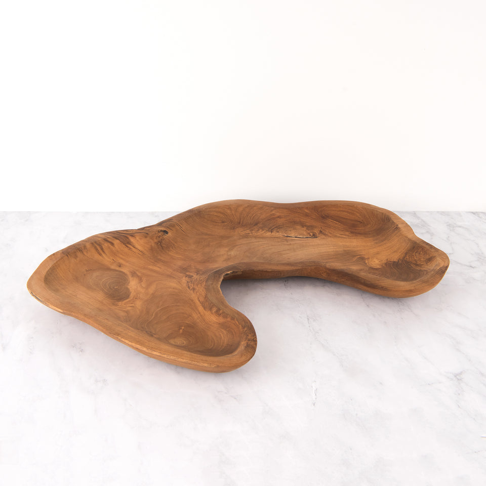 Natural Shape Teak Tray