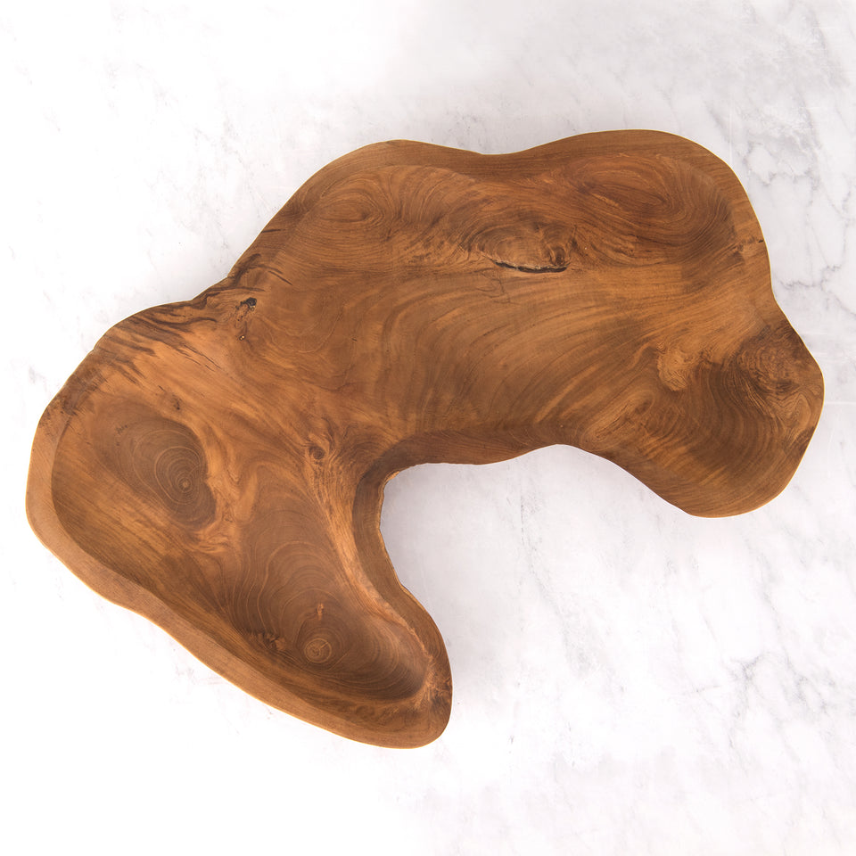 Natural Shape Teak Tray