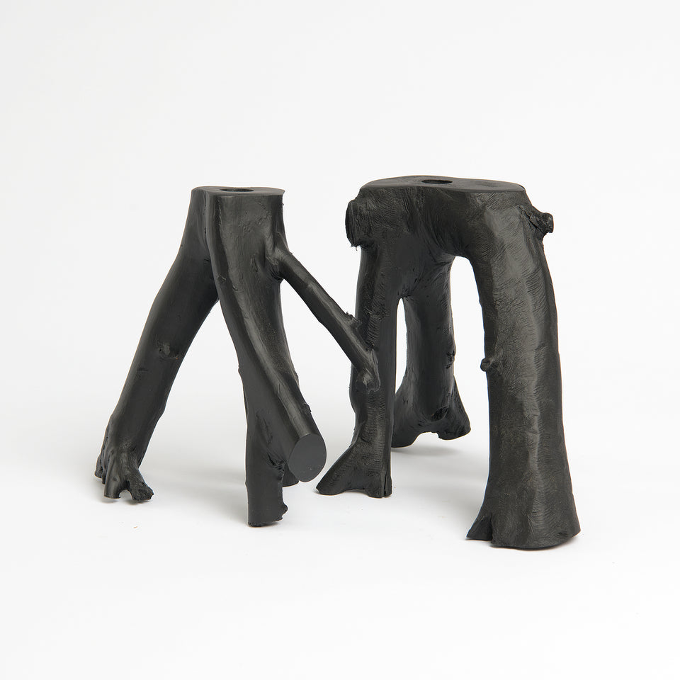 Teak Candle Holders