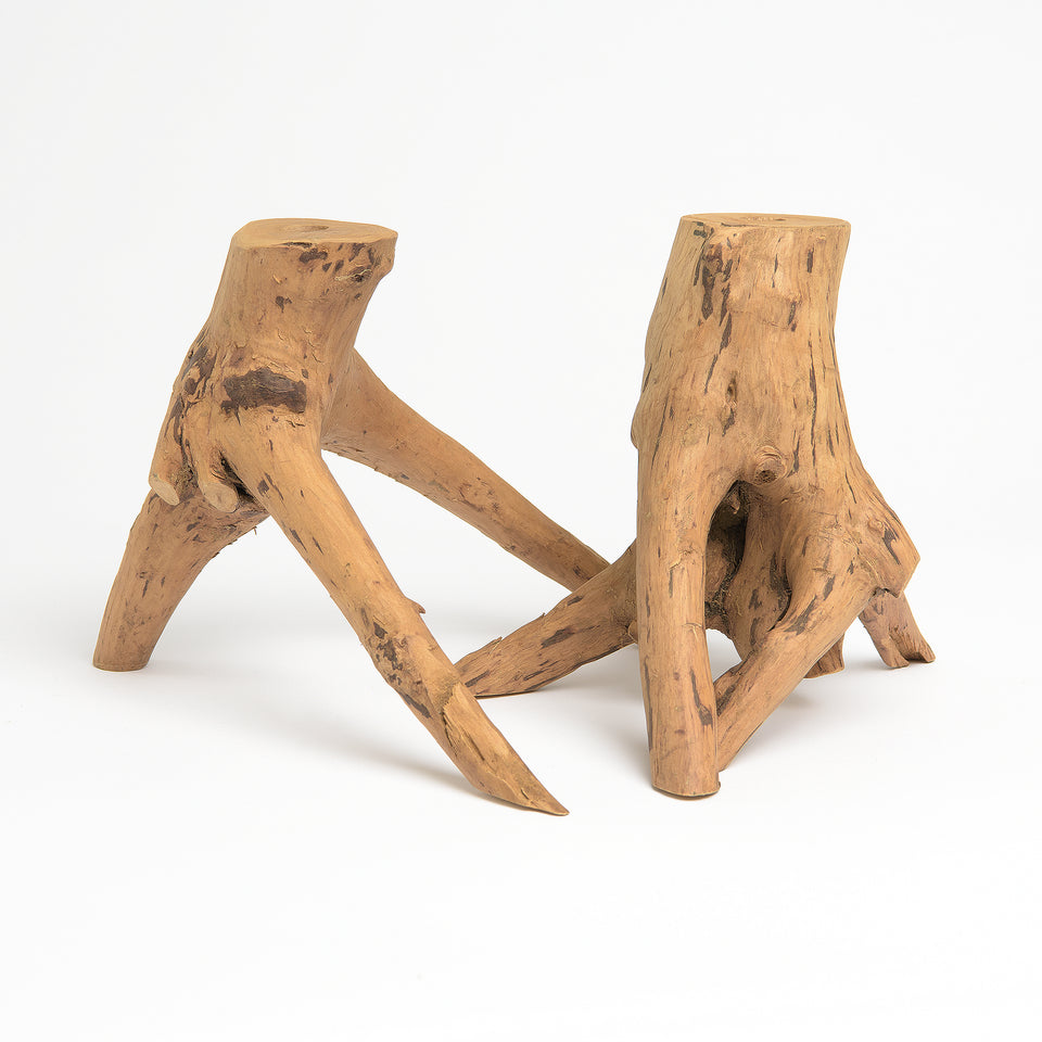 Teak Candle Holders