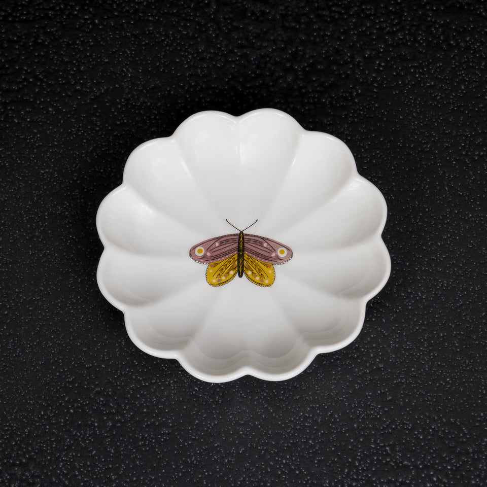 Fluted Insect Stoneware Dish