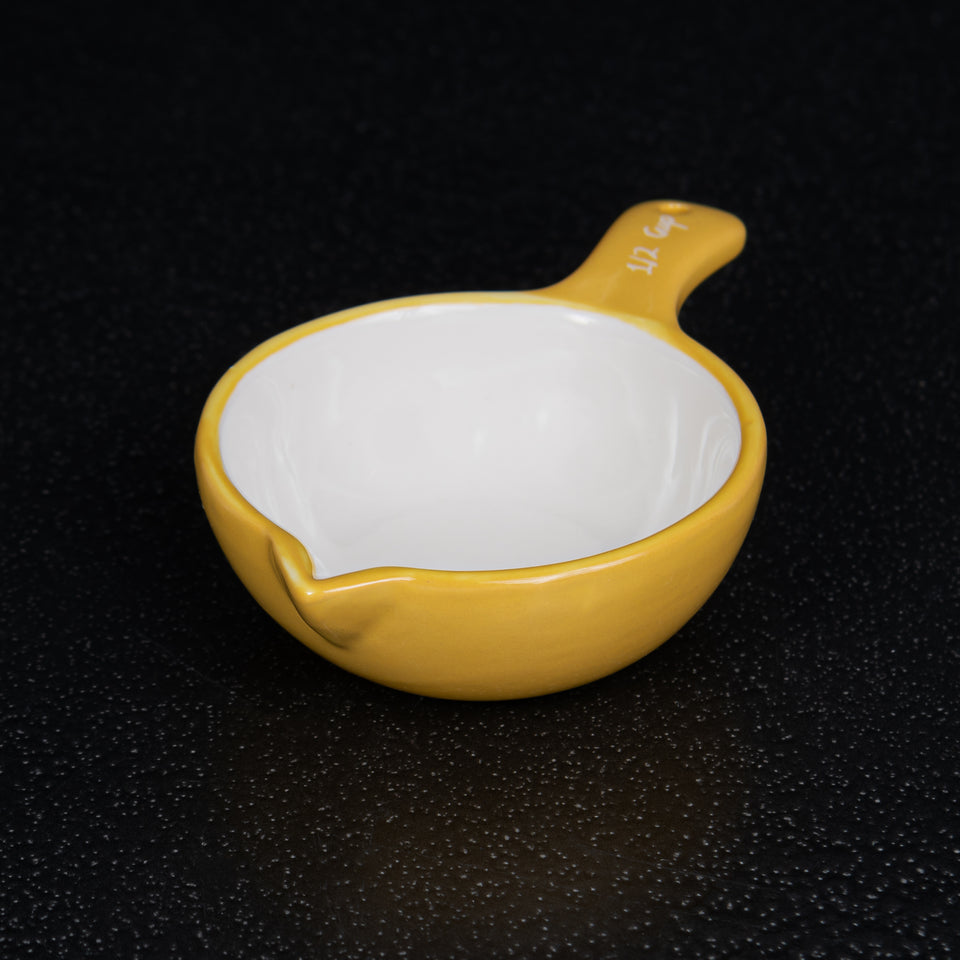 Spring Hand-Painted Stoneware Measuring Cups