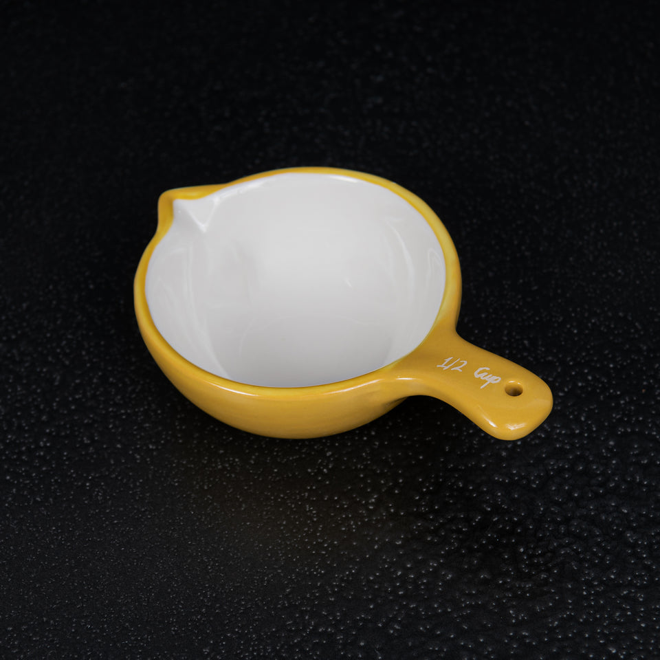 Spring Hand-Painted Stoneware Measuring Cups