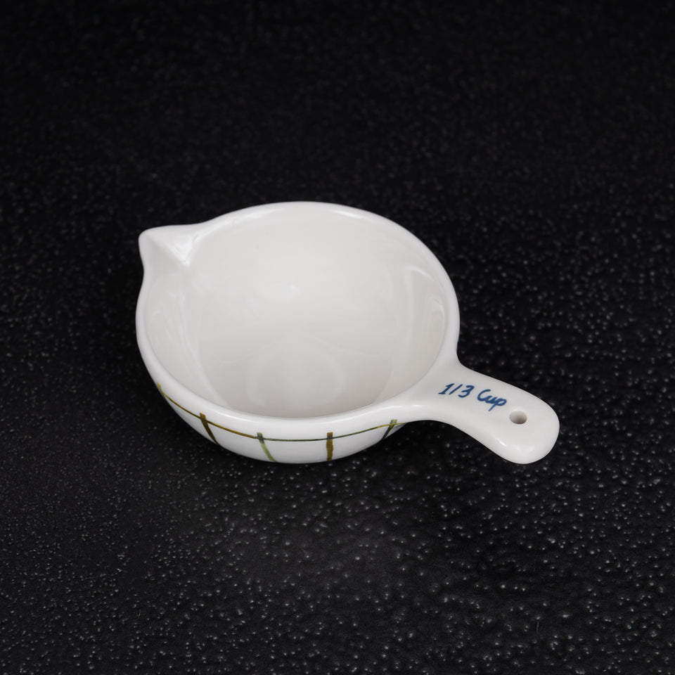 Spring Hand-Painted Stoneware Measuring Cups
