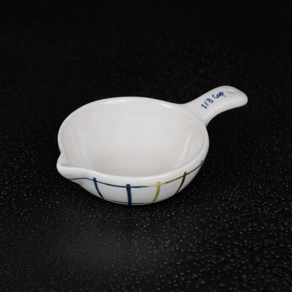 Spring Hand-Painted Stoneware Measuring Cups