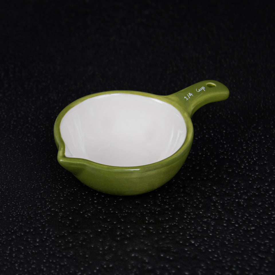 Spring Hand-Painted Stoneware Measuring Cups