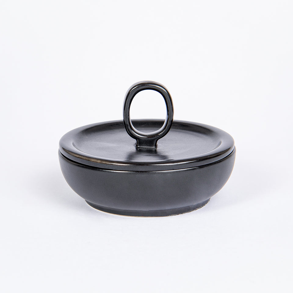 Round Matte Black Container