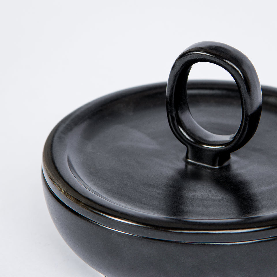Round Matte Black Container
