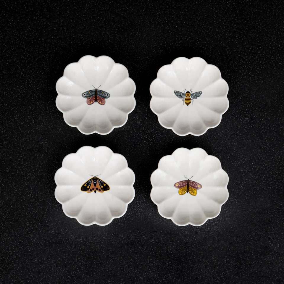 Fluted Insect Stoneware Dish