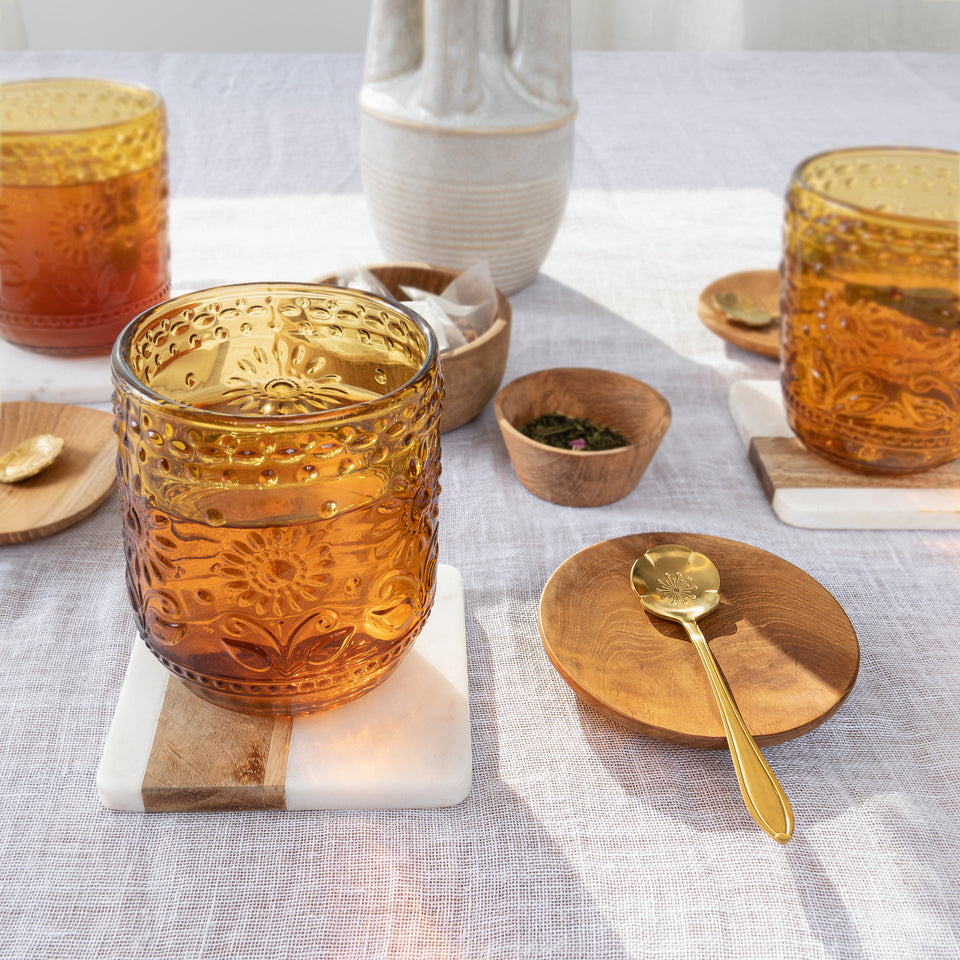 Embossed Drinking Glass