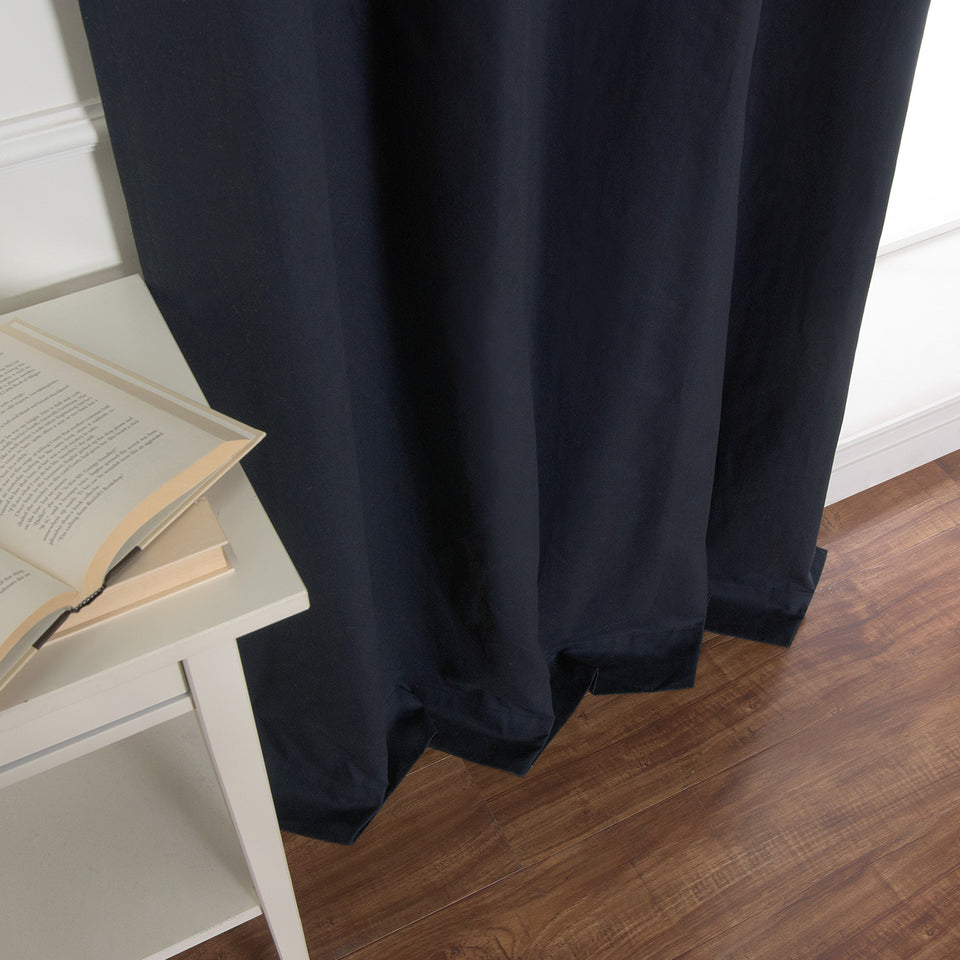 Solid Cotton Blackout Curtains