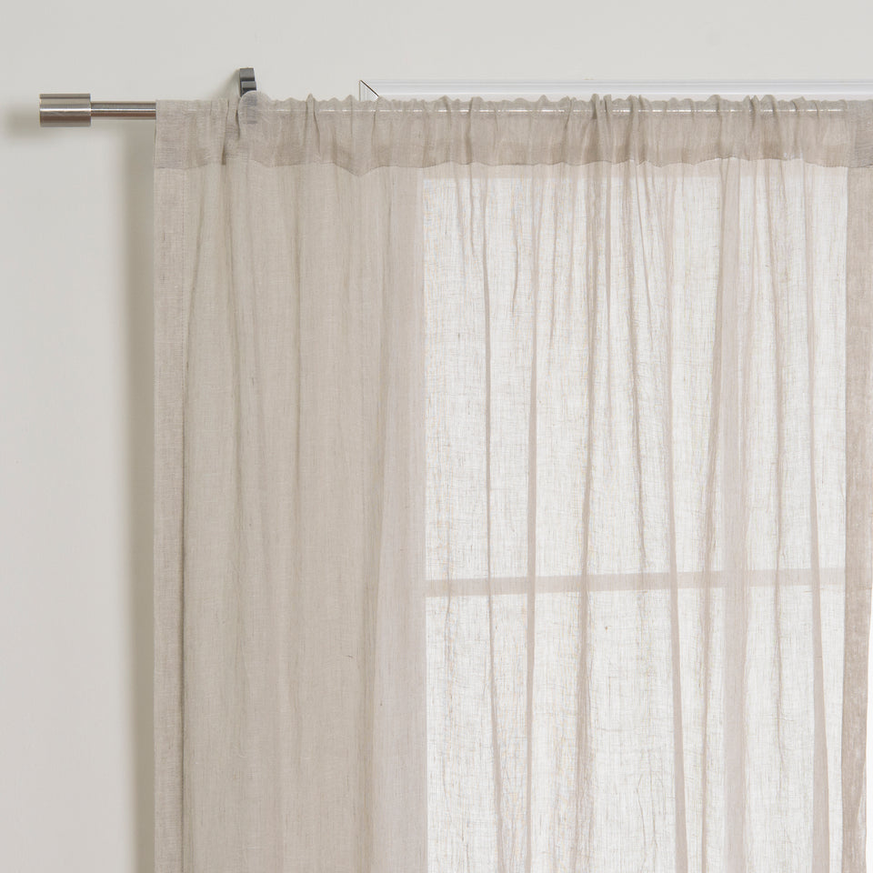 Brittany Linen Voile Colorblock Curtain