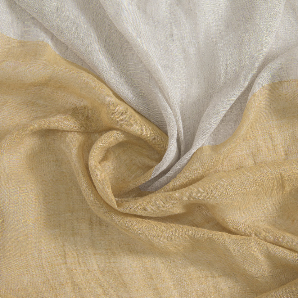 Brittany Linen Voile Colorblock Curtain