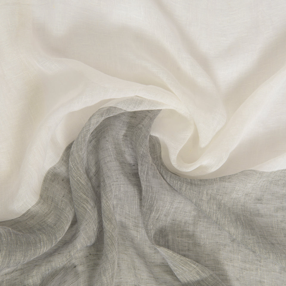 Brittany Linen Voile Colorblock Curtain
