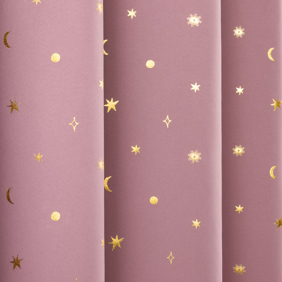Written in the Stars Gold Foil Blackout Curtains