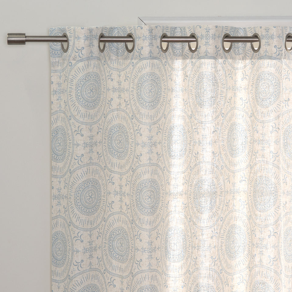 Circular Medallion Linen Blend Curtains