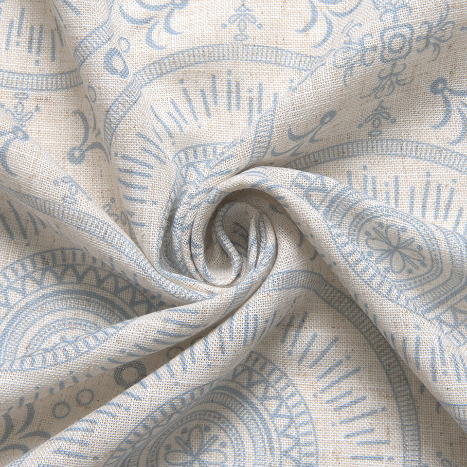 Circular Medallion Linen Blend Curtains