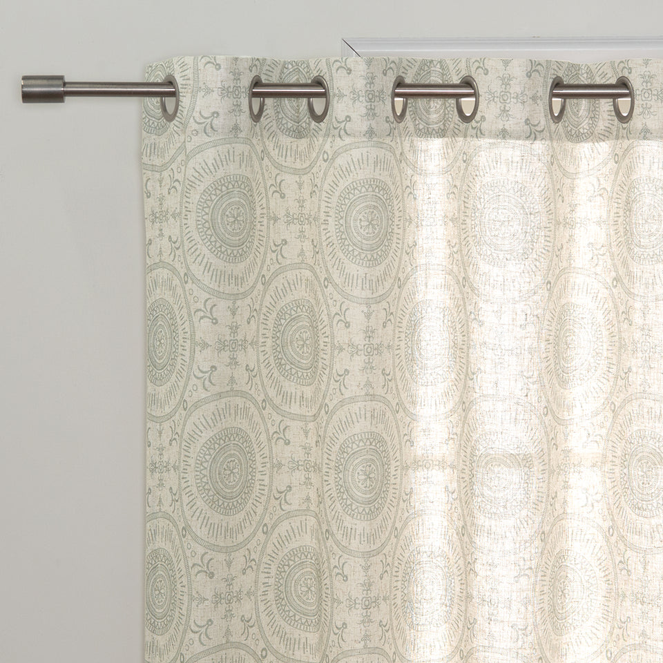 Circular Medallion Linen Blend Curtains