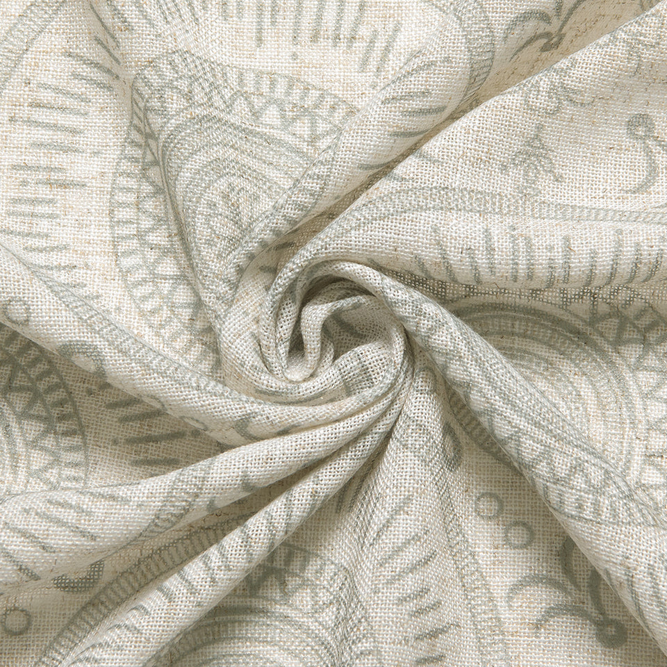 Circular Medallion Linen Blend Curtains