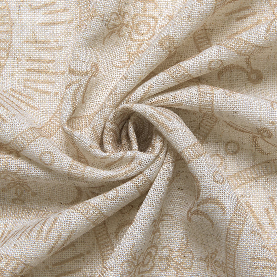 Circular Medallion Linen Blend Curtains