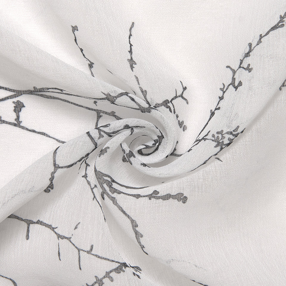Sheer Watercolor Tree Branch Curtains
