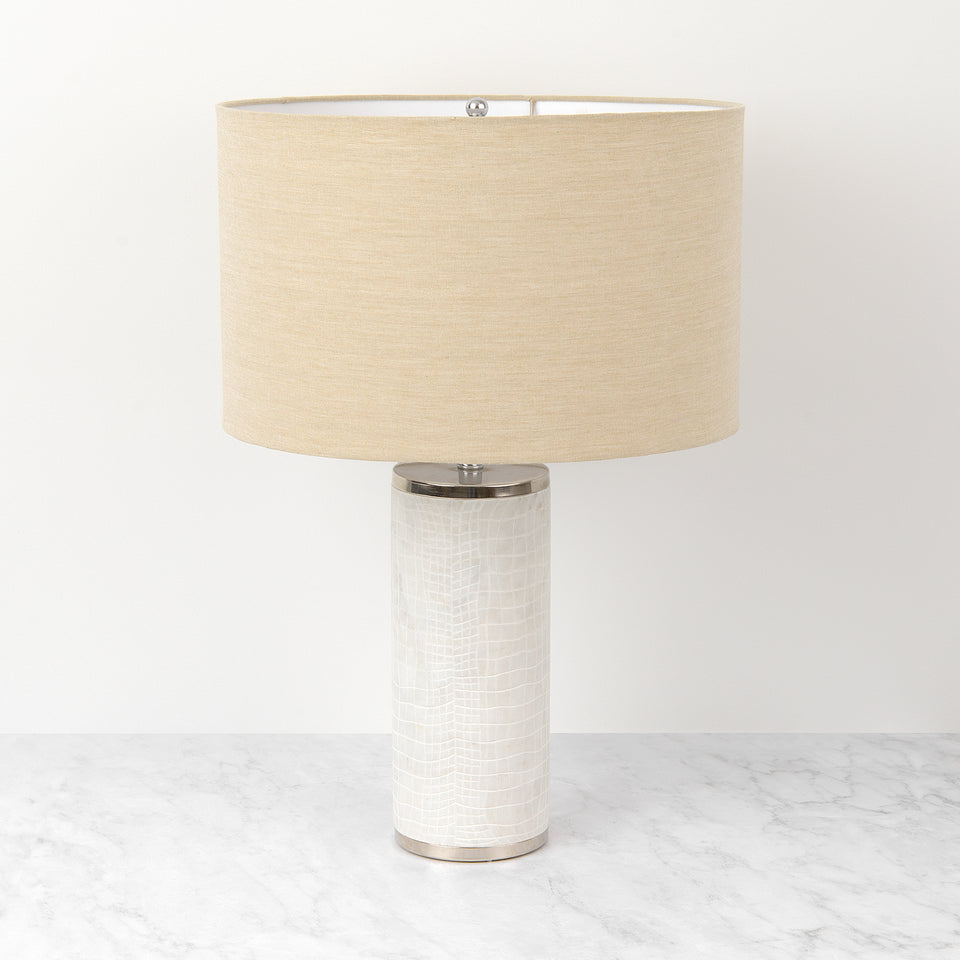 Croc Pattern Marble Lamp with Shade