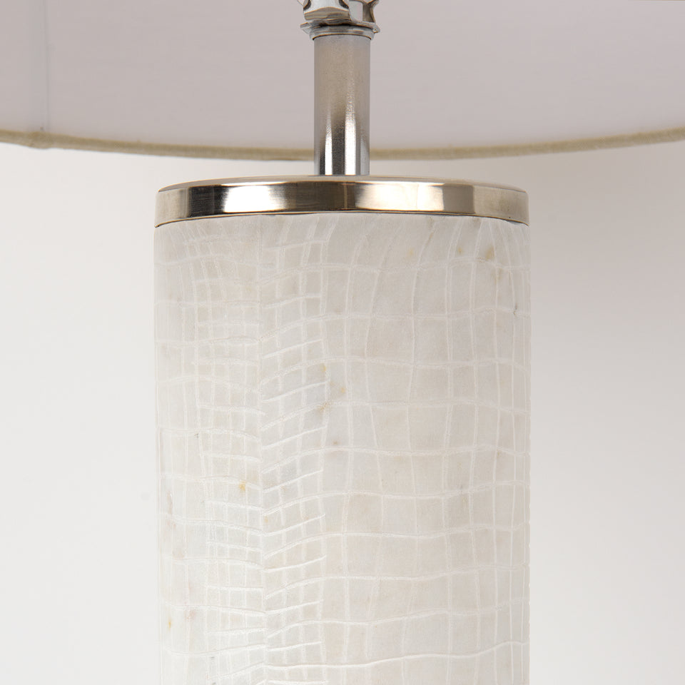 Croc Pattern Marble Lamp with Shade