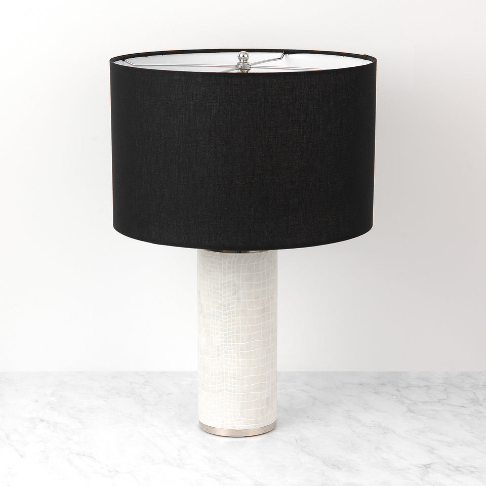 Croc Pattern Marble Lamp with Shade