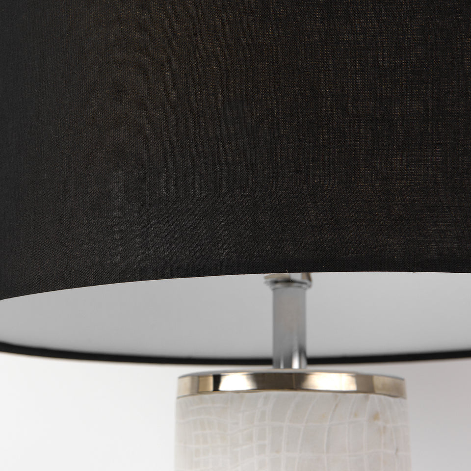 Croc Pattern Marble Lamp with Shade