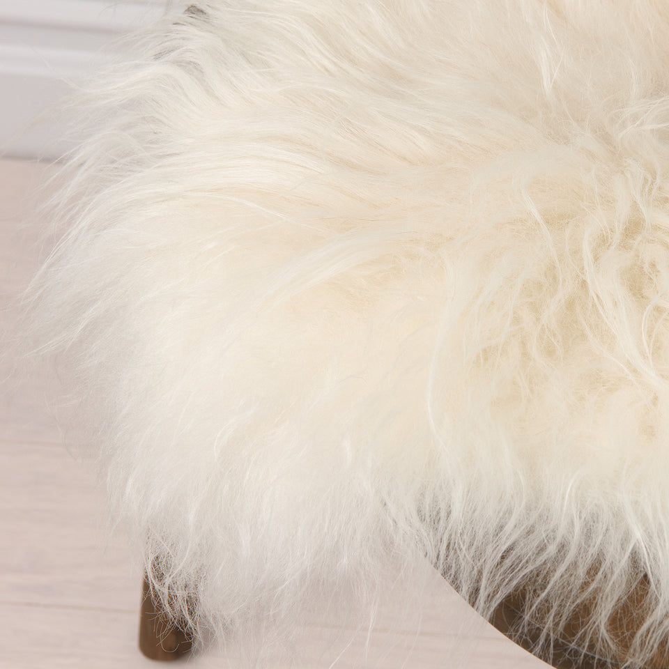 Icelandic Sheepskin Stool Cover
