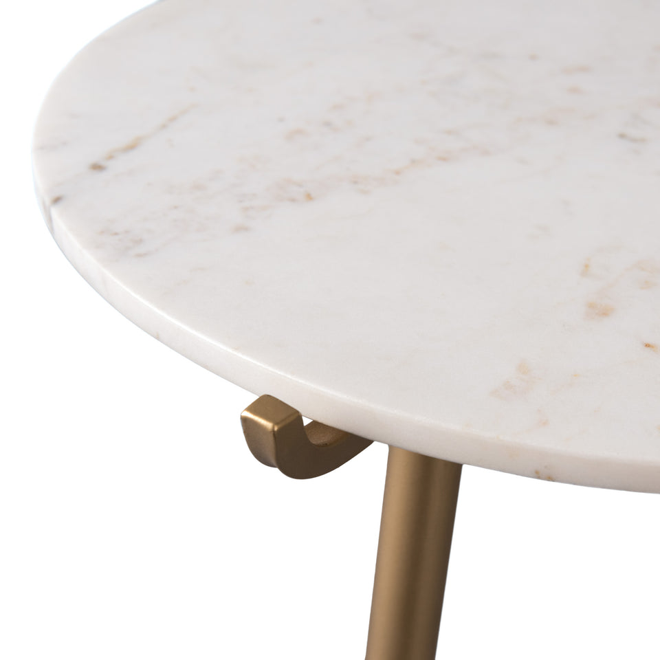Avenlee Round Marble Side Table