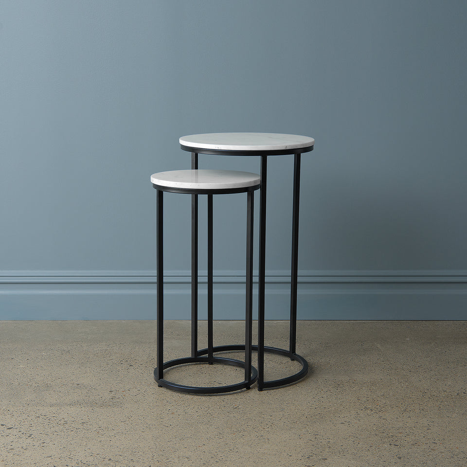 Ellery Round Marble Nesting Tables