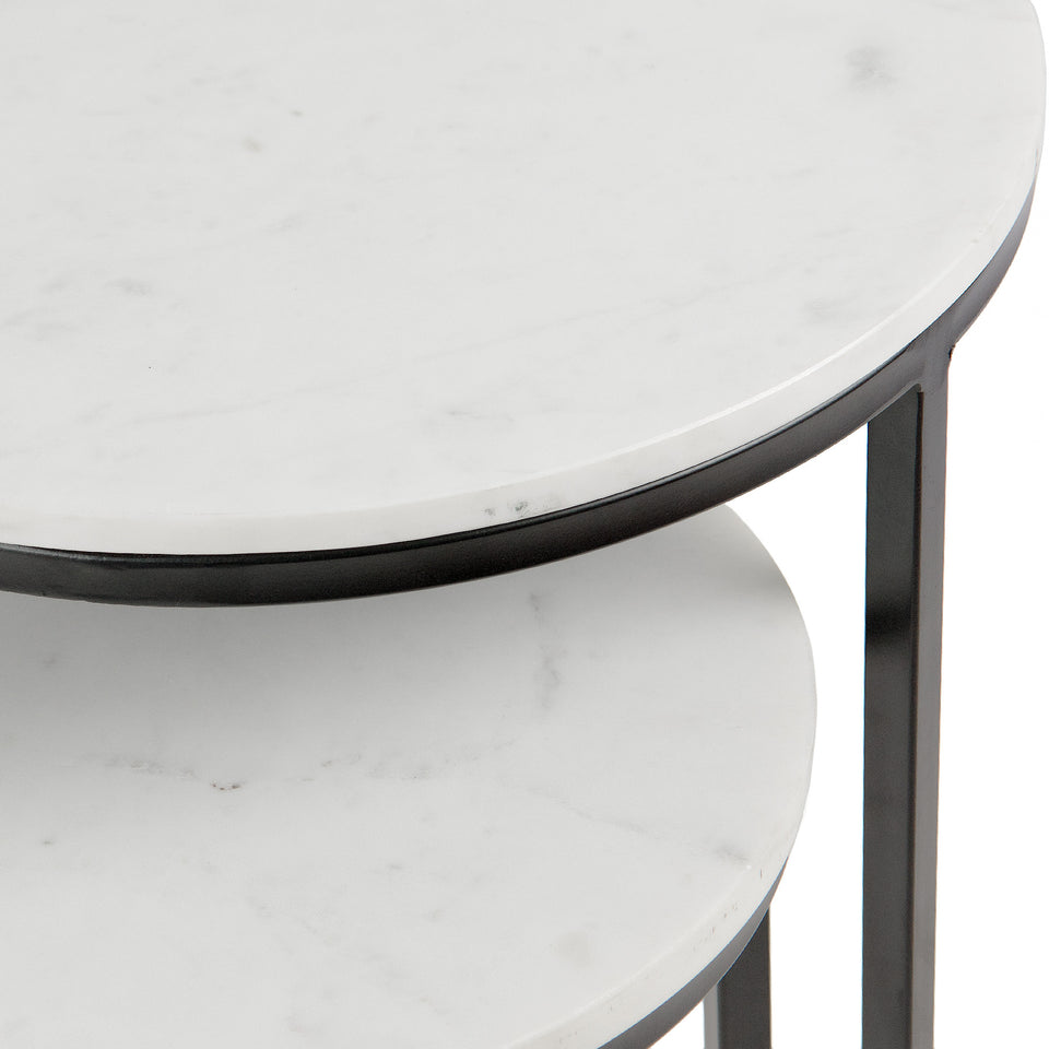Ellery Round Marble Nesting Tables