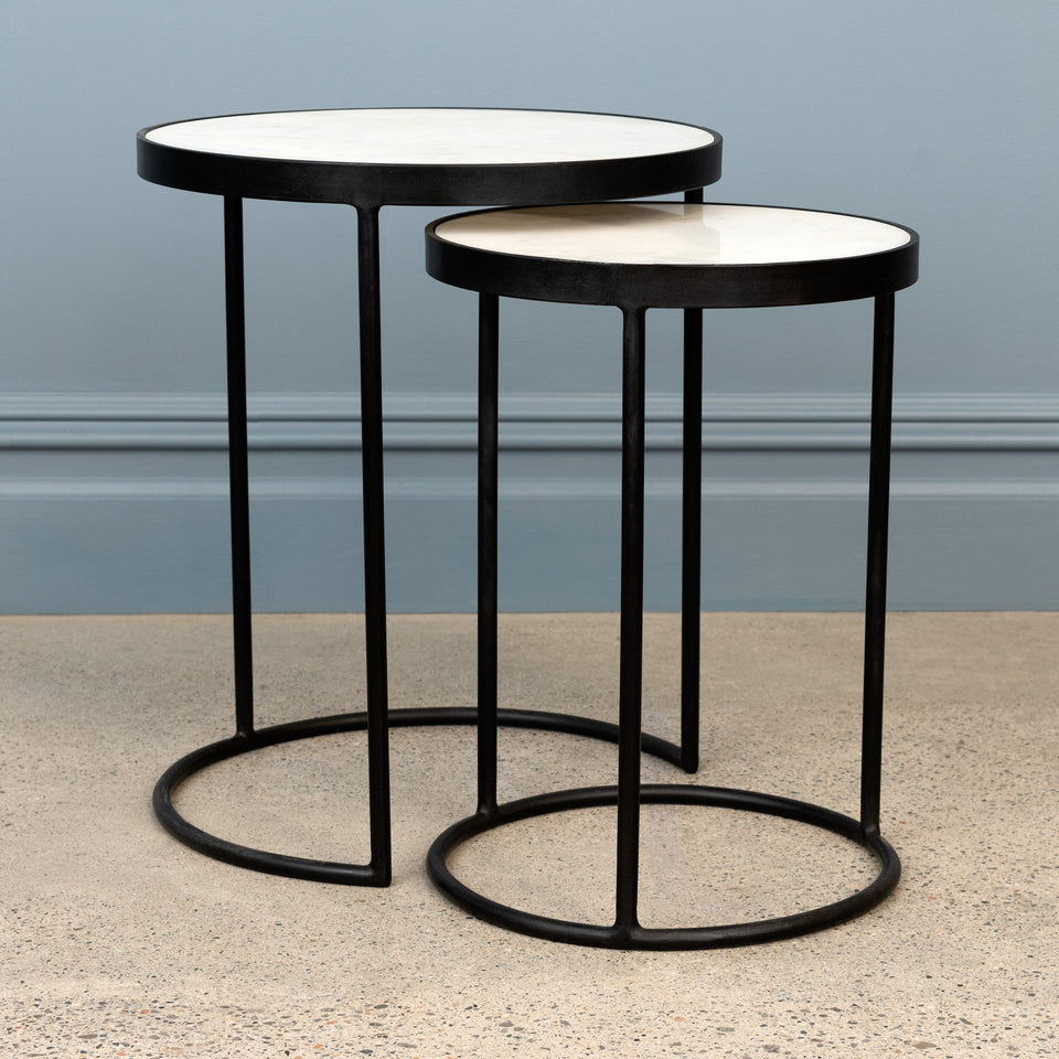 Round Marble Nesting Tables