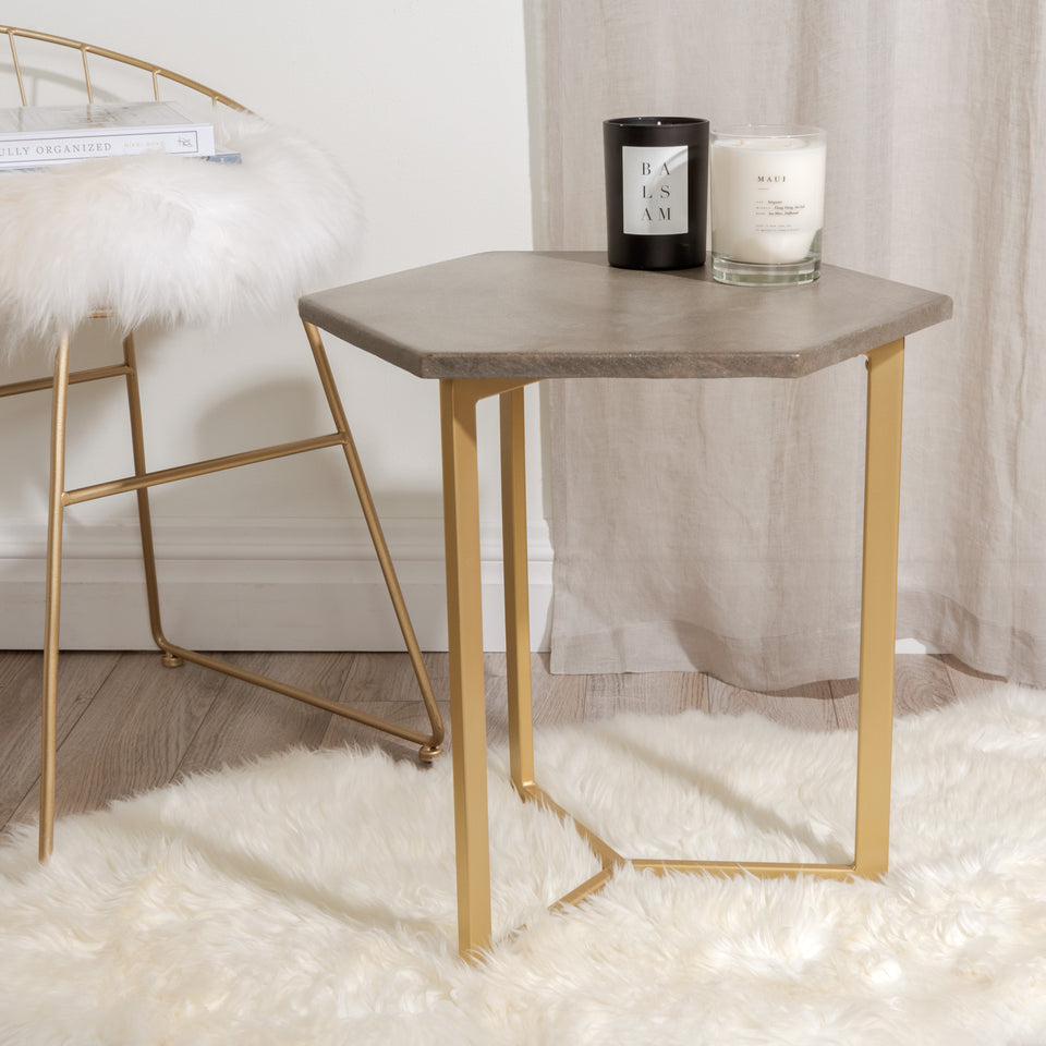 Piers Hexagon Concrete Table