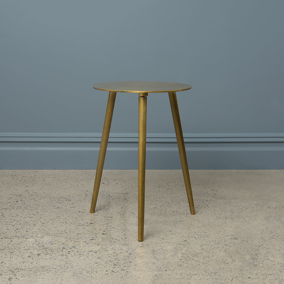 Orissa Petite Brass Finish Accent Table