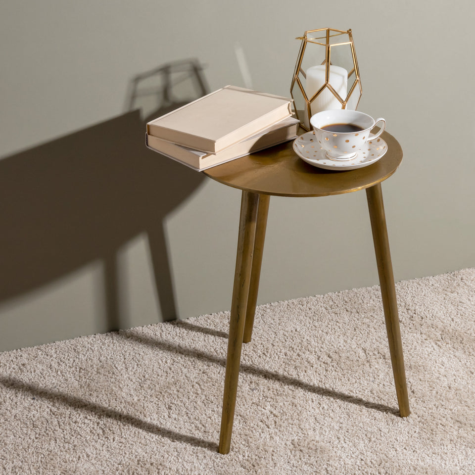 Orissa Petite Brass Finish Accent Table