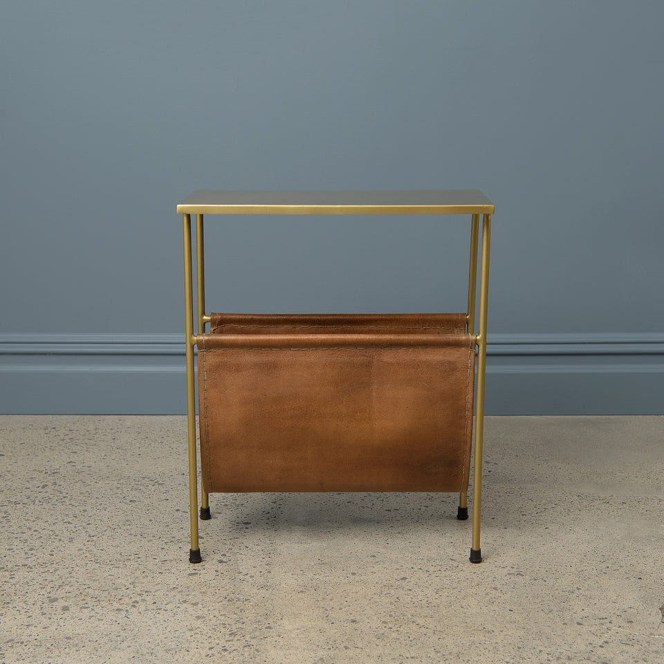 Orissa Brass Finish Pedestal Table