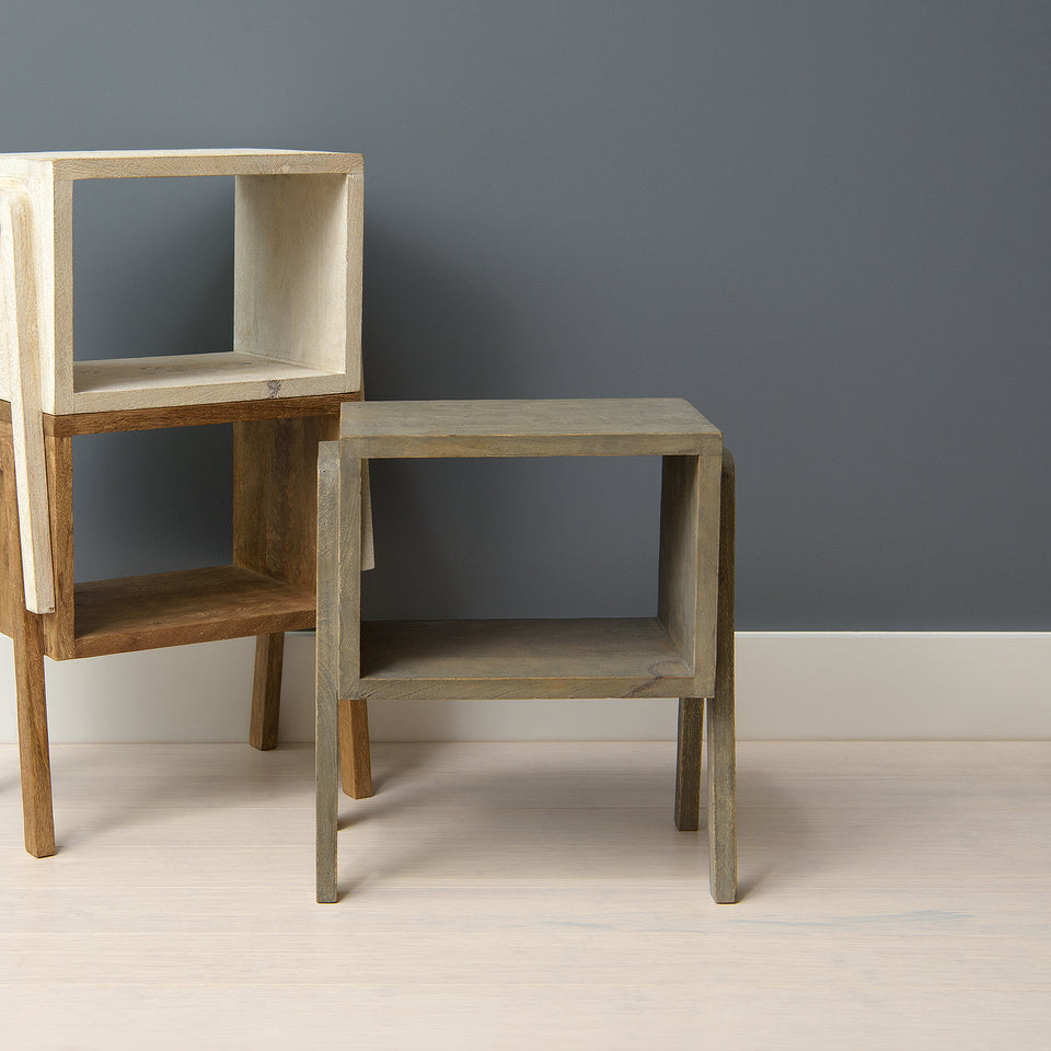 Small Stackable Wood Shelf Table