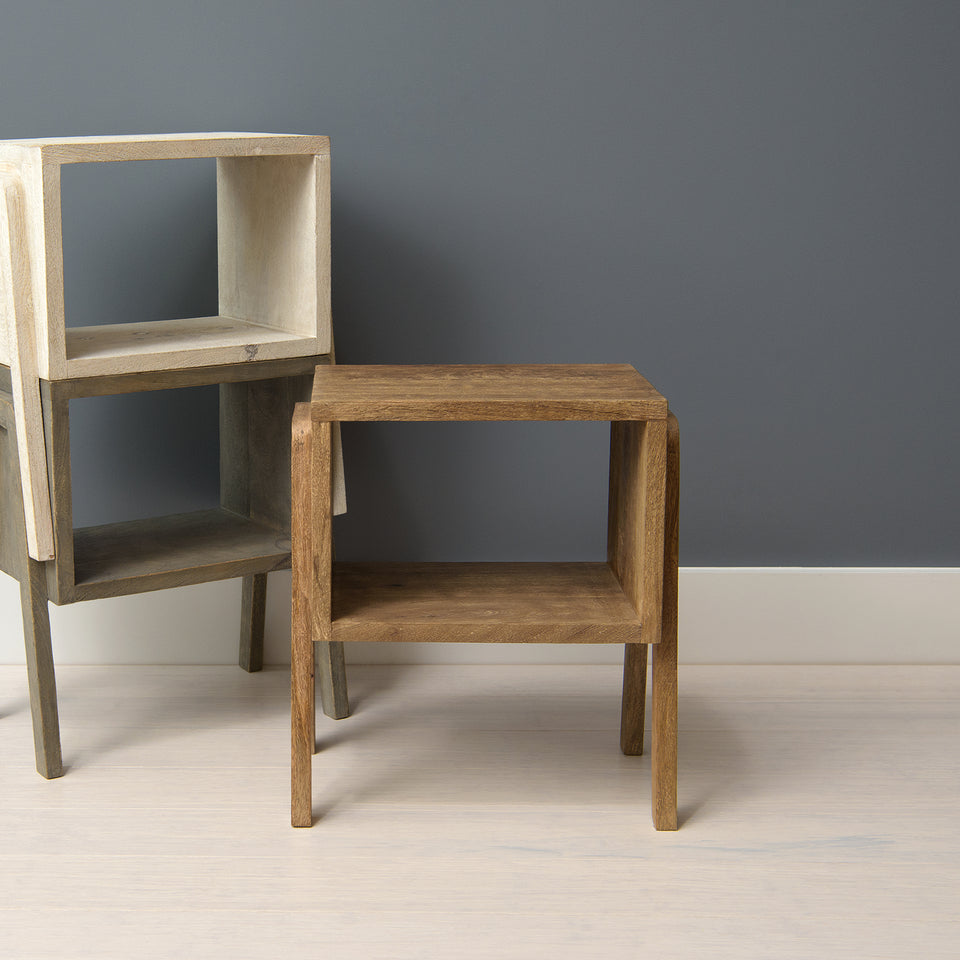 Small Stackable Wood Shelf Table