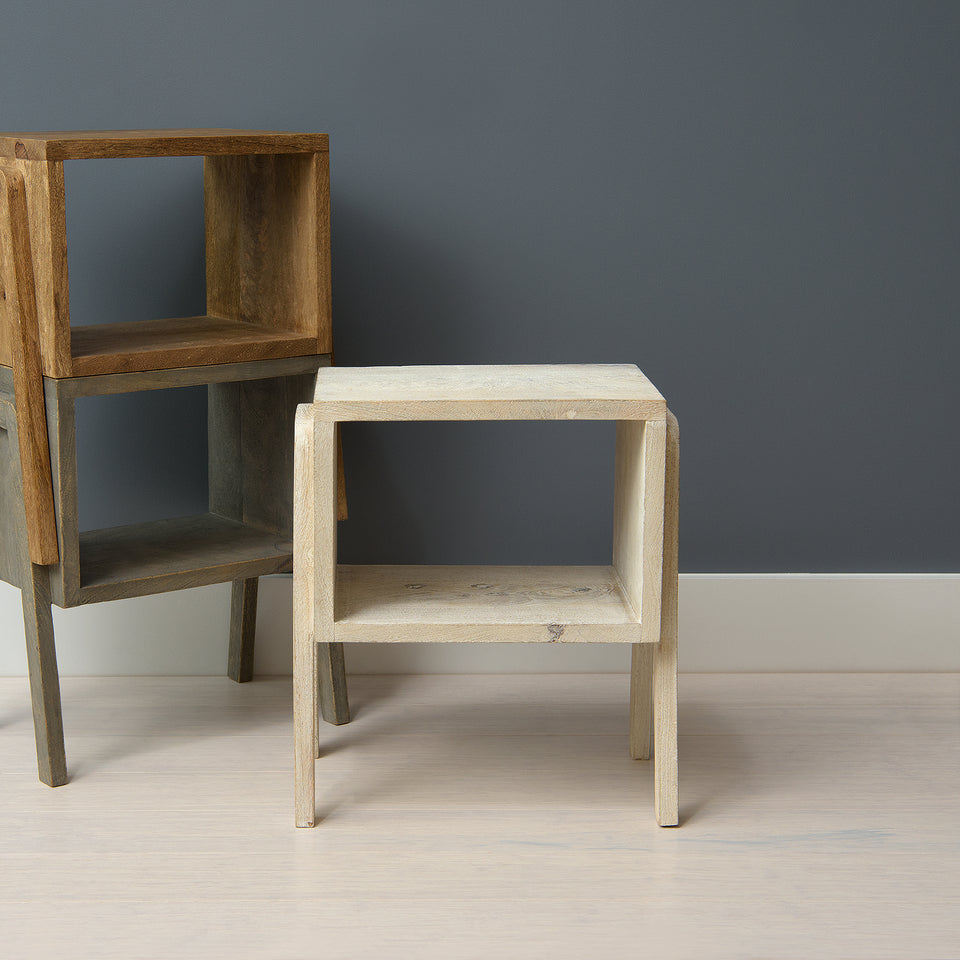 Small Stackable Wood Shelf Table