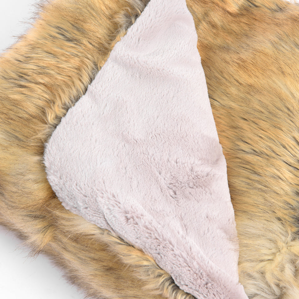Faux Fur Throw - Amber Fox