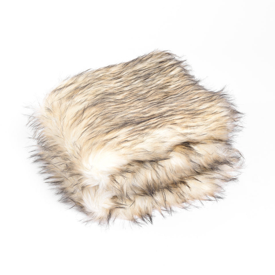 Faux Fur Throw - Bleached Finn Raccoon