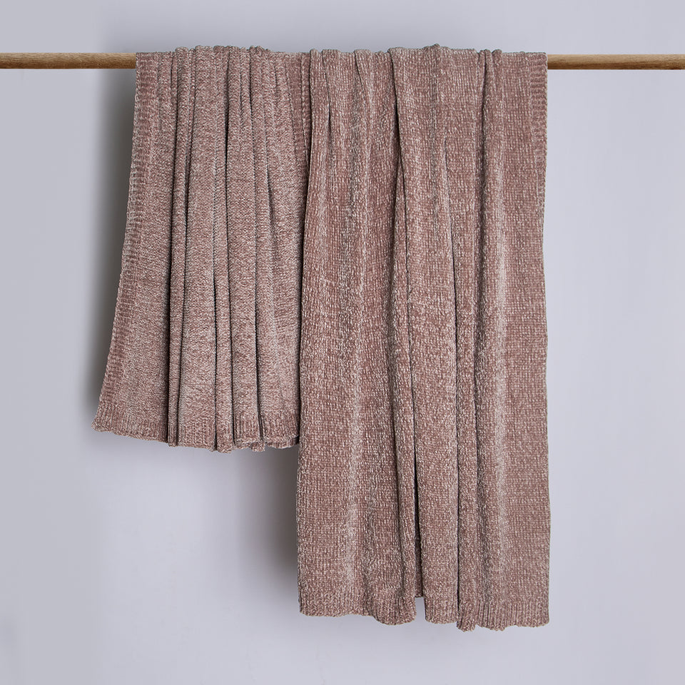 Chenille Blanket - Beige