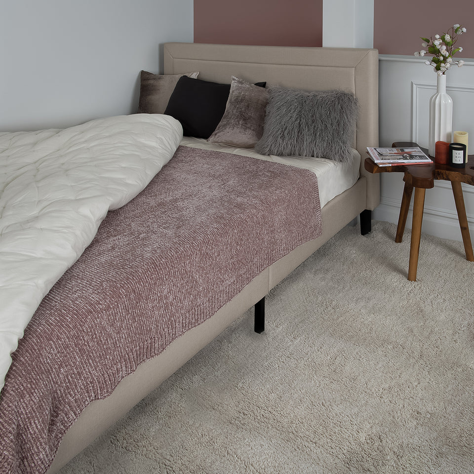 Chenille Blanket - Beige