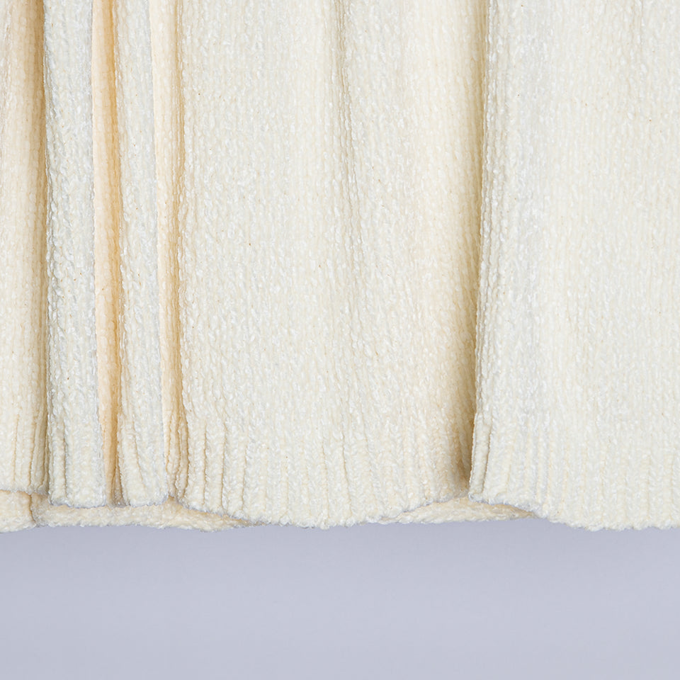 Chenille Blanket - White